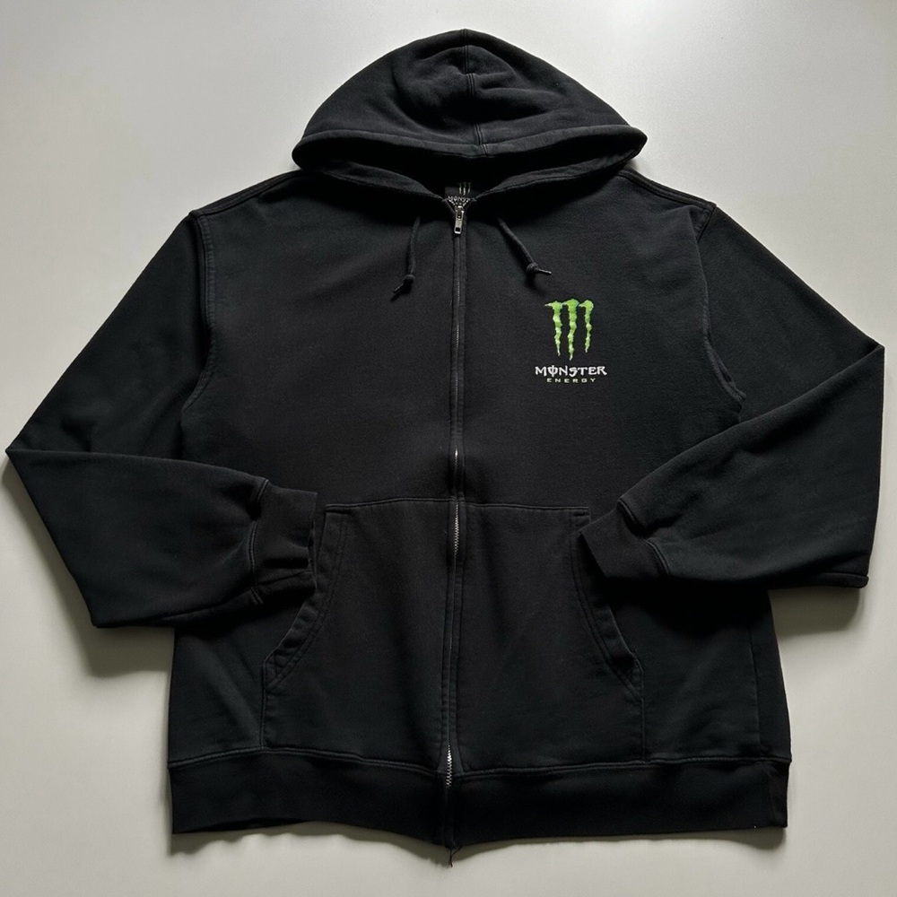 Monster Energy Black Full Zip Hooded Jacket Men’s Size XL (BRAND NEW)